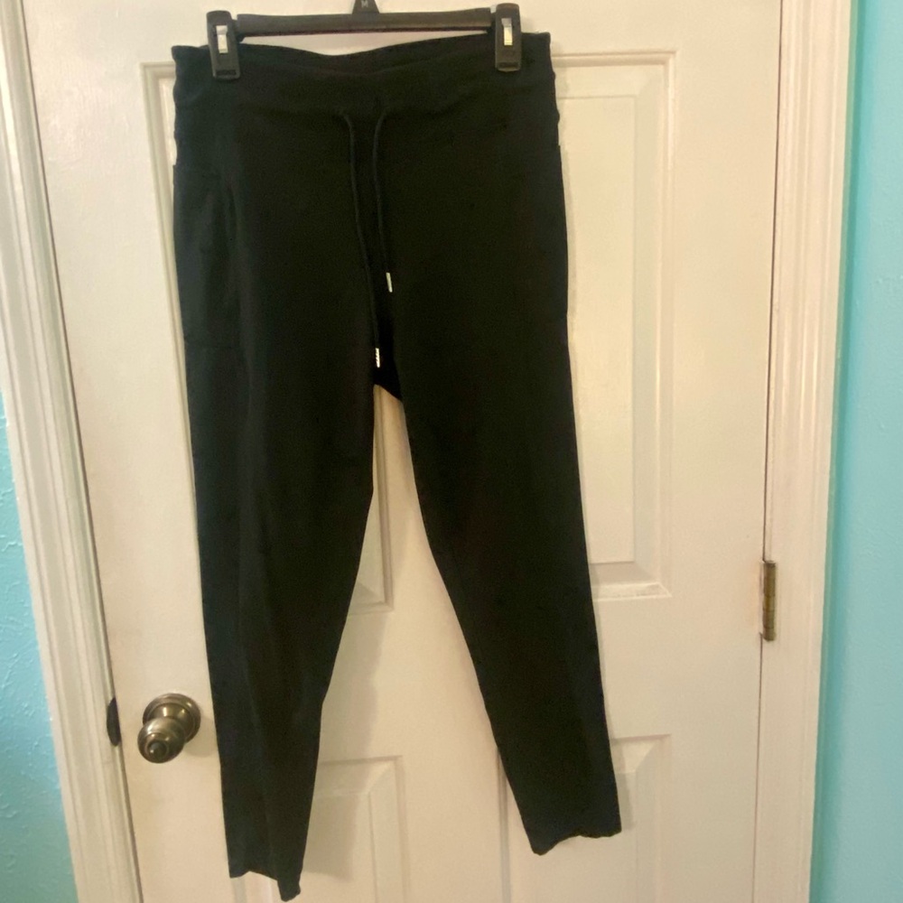 Daisy Fuentes Black Fit Drawstring Athletic Pants